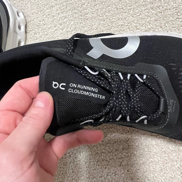 ON Cloud Monster running shoes black white women’s 10 - Picture 6 of 6